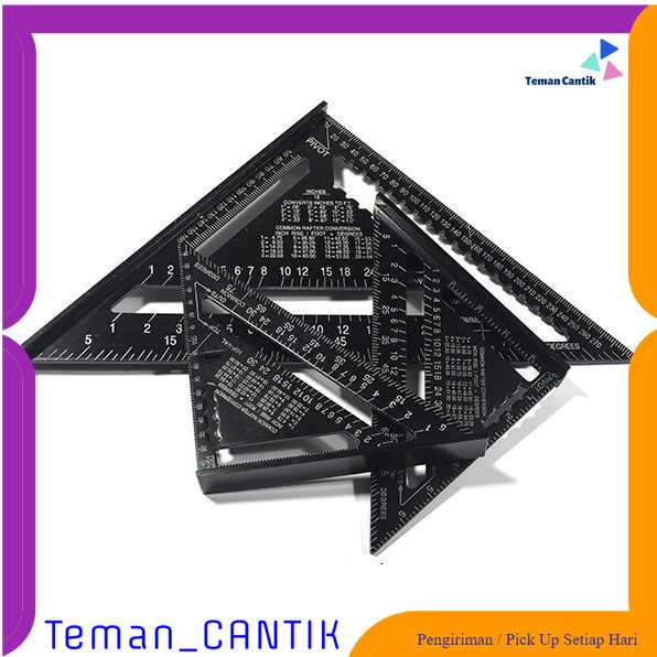 

TC-DA1 VKTECH Penggaris Siku Mistar Triangle Ruler Aluminium 7 inch - A10D01