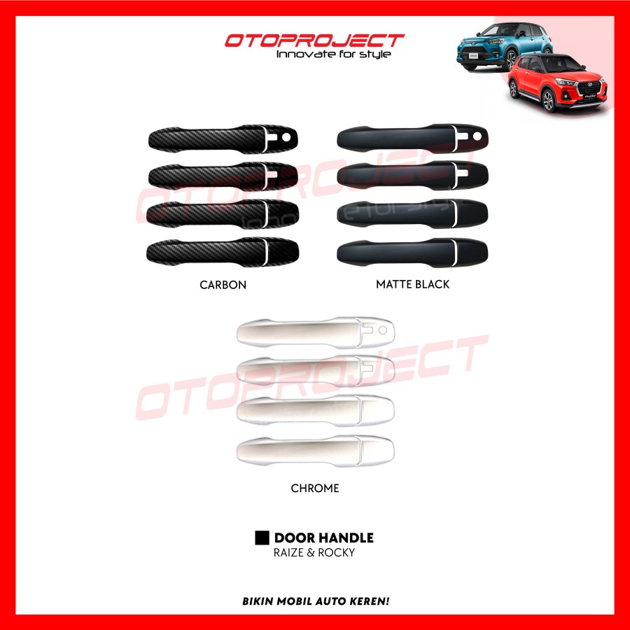 Cover Handle Outer Pegangan Pintu Premium Toyota Raize Daihatasu Rocky