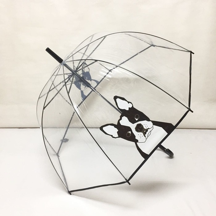 Payung Tongkat Transparan Mangkok Anjing Kucing - 75002