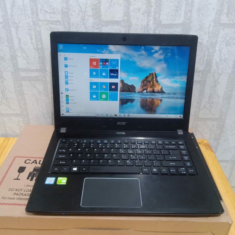 Laptop Acer Aspire E5-475G Core i5-7200U Gen 7th Double Vga Nvidia Geforce 940MX 2GB Ram 4GB HDD 1TB Siap gaming editing