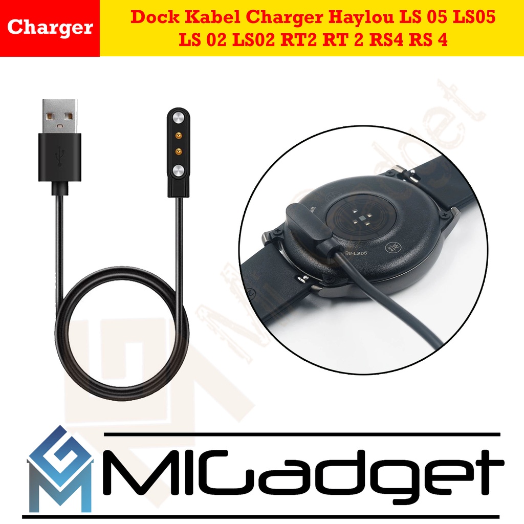 Dock Kabel Charger Haylou LS 05 LS05 LS 02 LS02 RT2 RT 2 RS4 RS 4