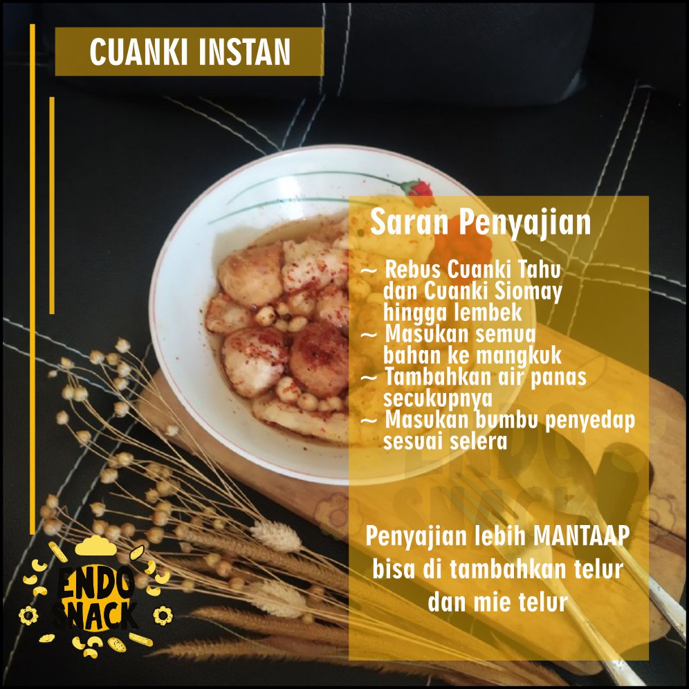 Cuanki Instan Lengkap dengan Bumbu Cuanki Lidah, Cuanki Mini, Cuanki Tahu, Sukro Cikur, Siomay