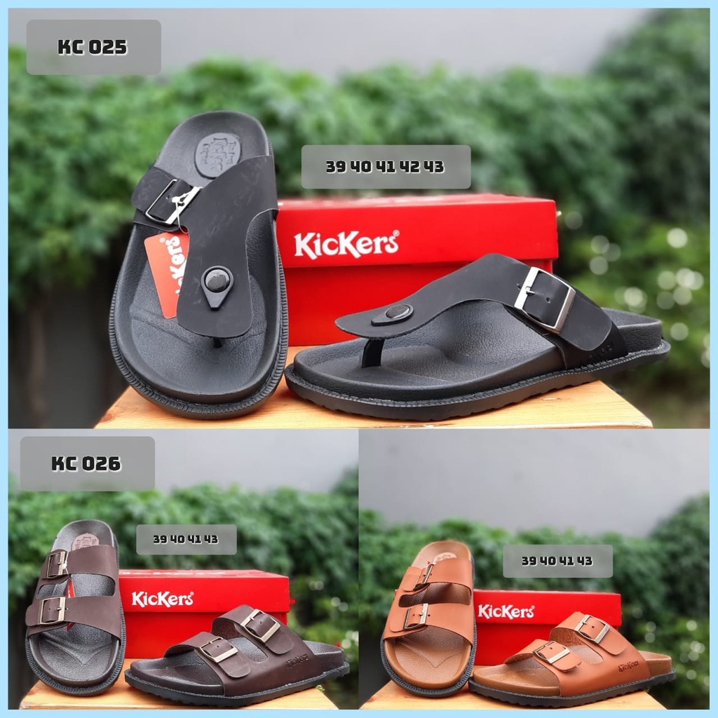 sandal pria kulit asli sandal kickers pria kulit sandal kasual pria kickers sendal jepit kickers pri
