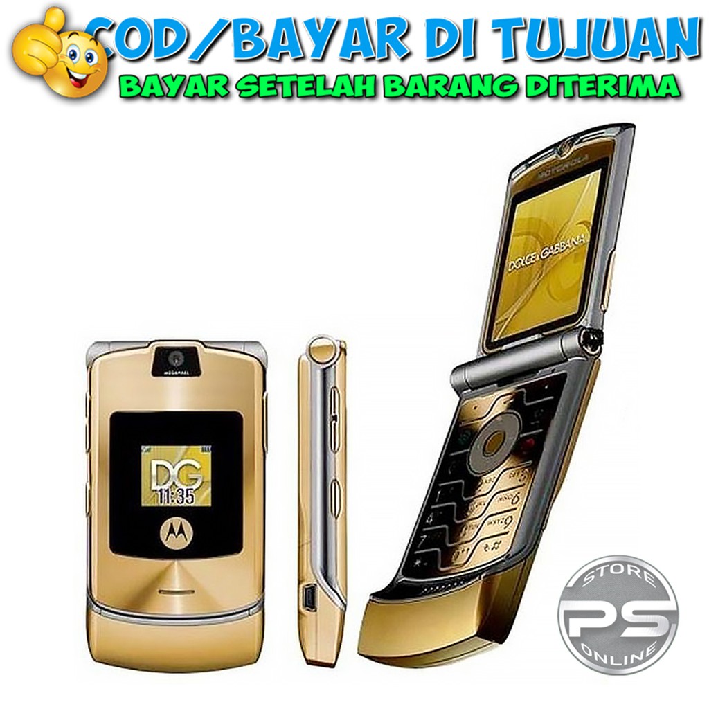 HP Motorola V3i Dolce Gabana Special Edition - Edisi terbatas - Bisa Dipasang SD Card - HP Mewah