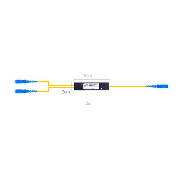 Kabel Splitter Fiber Optic Jumper Cable FBT SC/UPC 1M 1/2 FTTH Dual Window Coupler