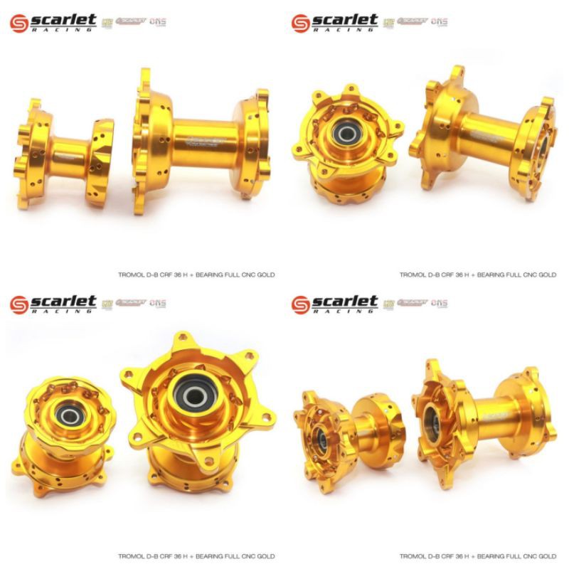 TROMOL SCARLET CNC HONDA CRF 150 L HOLE 36 GOLD