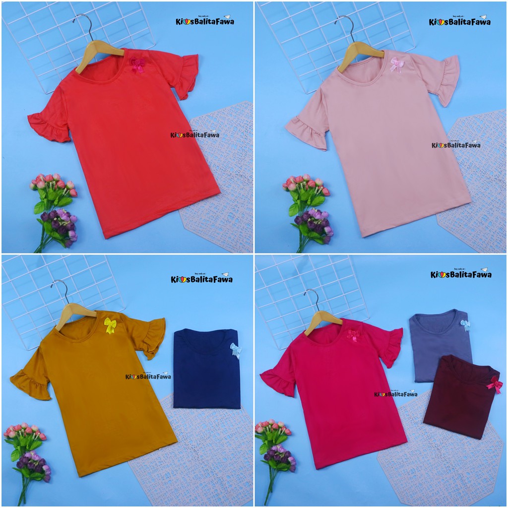 Safira Blouse uk 4-6 Tahun / IMPORT Kids Shirt Polos Kaos Anak Perempuan Baju Atasan Cewek Blus