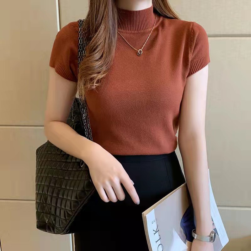 My bra 036 / Atasan Wanita Kaos Turtleneck Blouse  Style / Baju Lengan Pendek