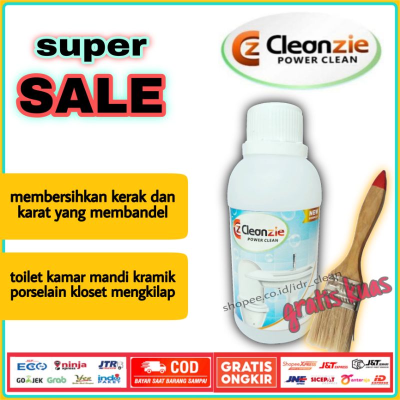 CLEANZIE POWER CLEANER Membersihkan Kerak Karat Di Keramik Closet Lantai Porcelain Cleaner Ampuh