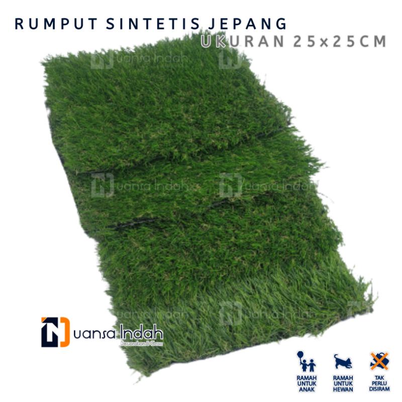 RUMPUT SINTETIS JEPANG UKURAN 25×25 CM