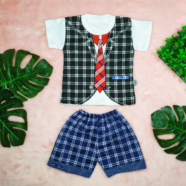 SS#352 Setelan Anak Laki laki Size 0-1 Tahun / Set Baju Anak Cowok / Pakaian Bayi Laki-laki