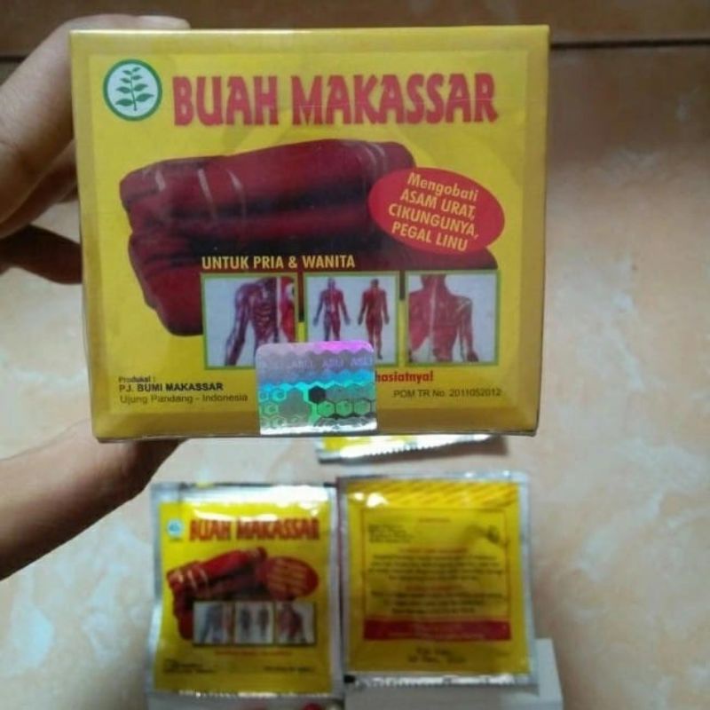 KAPSUL BUAH MAKASAR - BUAH MAKASSAR - HERBAL PEGAL LINU - OBAT ASAM URAT - NYERI SENDI - FLU TULANG