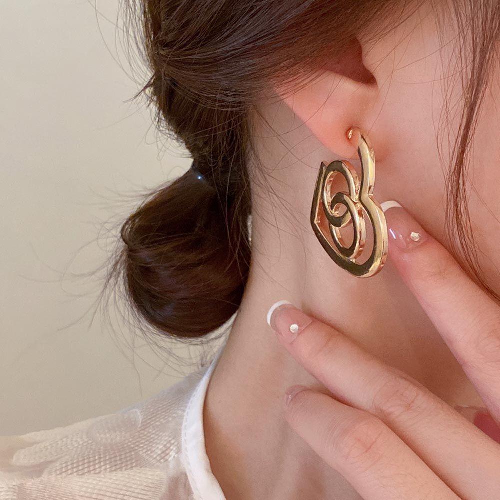 Mxbeauty Wanita Menjuntai Anting Trendi Vintage Untuk Perempuan Cincin Ganda Temperamen Drop Earrings