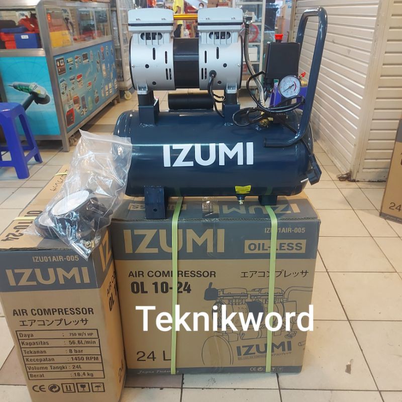 IZUMI 24 LITER OL 10-24 COMPRESSOR IZUMI OIL-LESS 1024