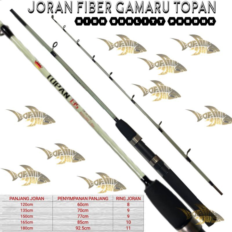 GAMARU TOPAN JORAN SAMBUNG 2 BAHAN FIBER ACTION LENTUR TERSEDIA 120 135 150 165 180