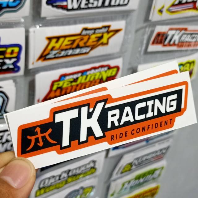 Sticker printing TK RACING, panjang 10cm