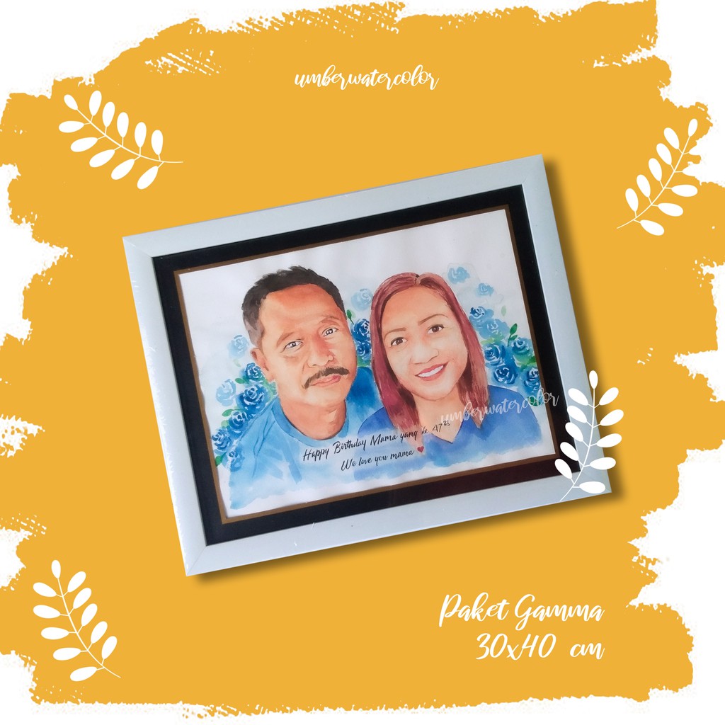 LUKISAN WAJAH WATERCOLOR