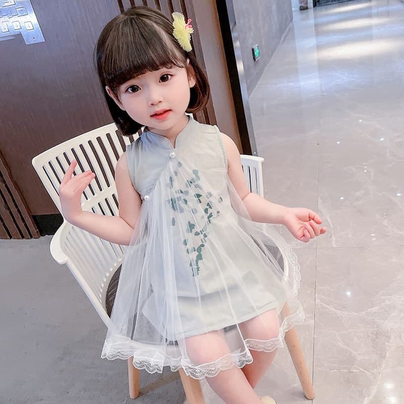 Promo !! Dress anak perempuan import / Dress tutu anak / Dress leaves furing chinese ukuran 2-6 tahun