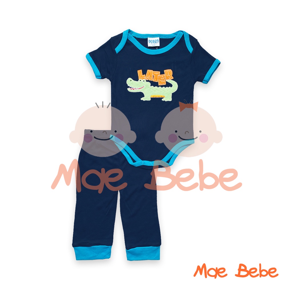 SALE Ocean 2 In 1 Setelan Jumper Pendek Celana Panjang Baju Set Bayi