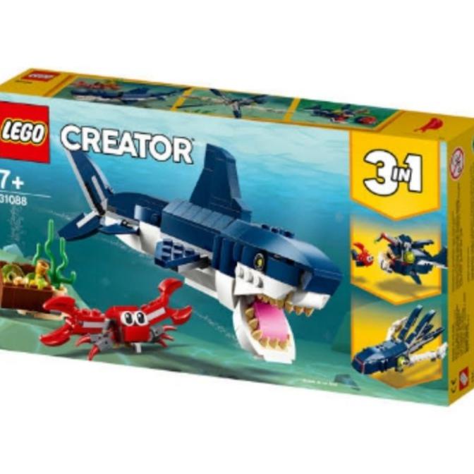 Murah Lego Creator 3In1 31088 Deep Sea Creatures - Original Lego Shark - Hiu Trendi
