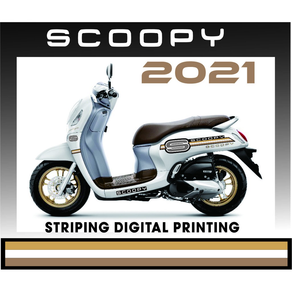 STRIPING SIMPLE VARIASI SCOOPY 2021 VARIASI STICKER MOTOR SCOOPY 2021 LIS THAILOOK NGO