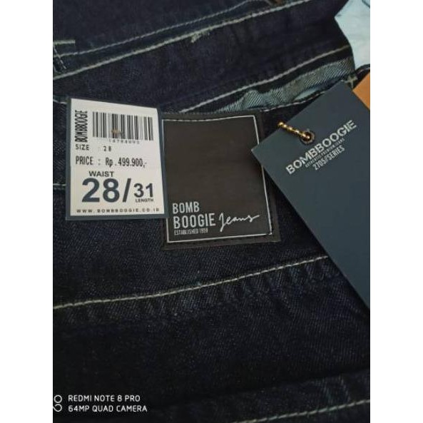 Q78W CELANA JEANS ORIGINAL WASHING BOMBBOOGIE 2705 NEW BIO DARK WASH SLIMFIT   0BH
