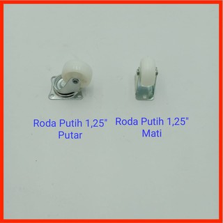 Roda Lemari Putih 1 1 4 inch Putar Hidup Mati Nylon Roda Lemari Putih 1 1 4 inch Putar Hidup Mati Nylon
