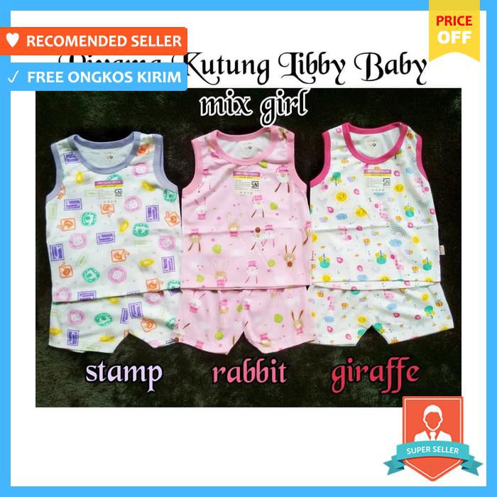 size s setelan piyama kutung singlet bayi libby baby - 6 - baju & sepatu bayi - piyama bayi