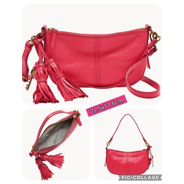 Tas Selempang Wanita Fossil Jolie Tassle Red