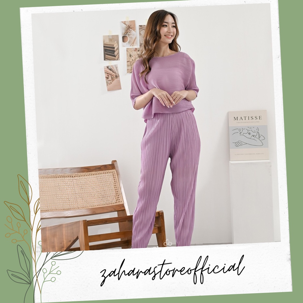 ONE SET PRISKET PLISKET IMPORT PREMIUM BKK BANGKOK SETELAN Setelan Celana Wanita Kennedy Set Premium