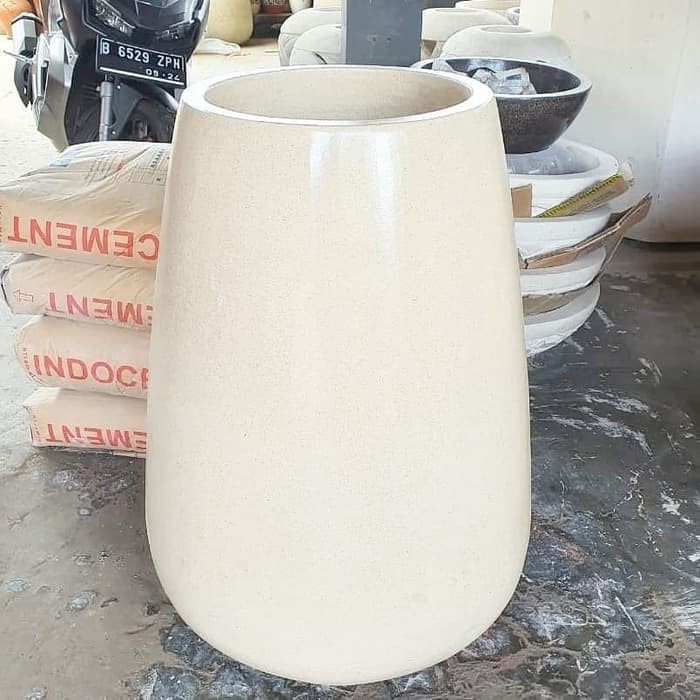 Pot Teraso Mewah Tipe Gendang Finising Glossy Cantik