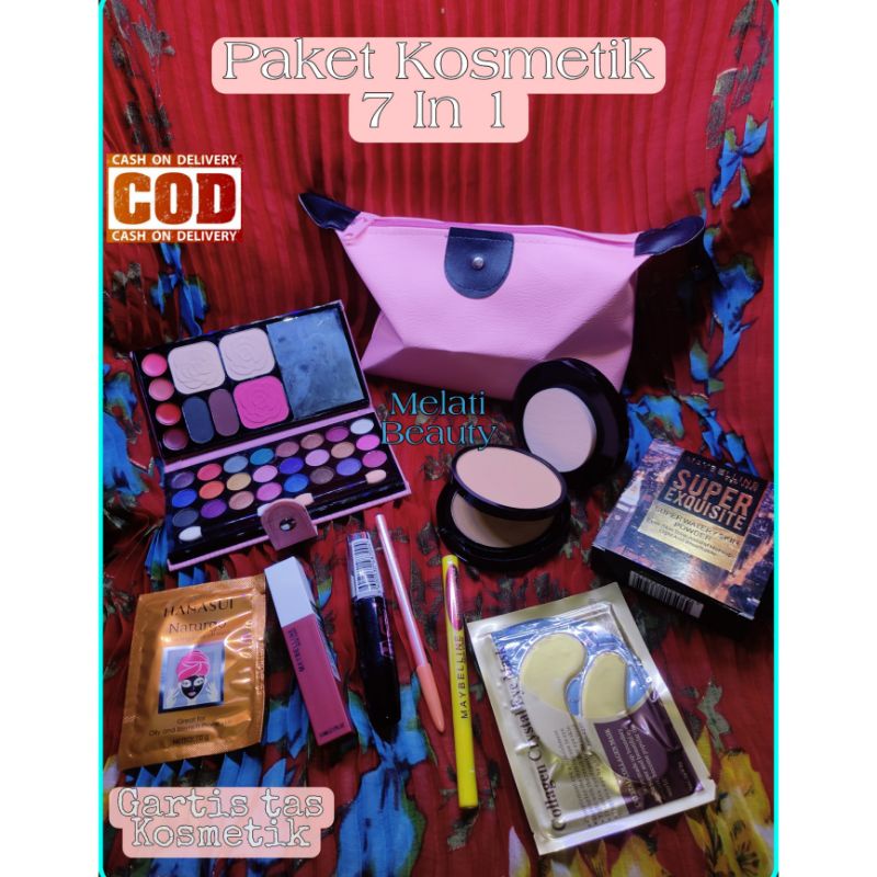 Paket Kosmetik 7 In 1 Terlaris / Paket Kosmetik Lengkap / Paket Makeup Lengkap / Make Up Wanita / Kecantikan Wanita / Kosmetik Murah / Kosmetik / Kecantikan