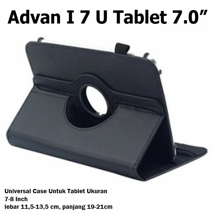 Advan I7U I 7U Tab Tablet 7.0 7" 7 Inch Rotate Leather Flip Book Cover Case Casing Sarung Kesing