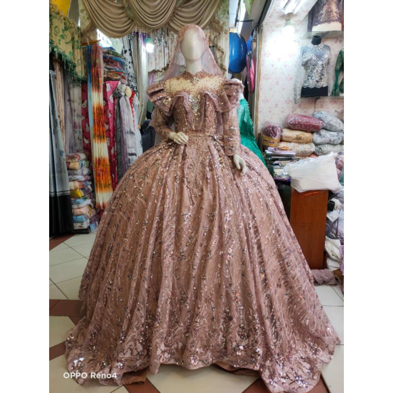 GAUN BARBIE BEREKOR MEWAH TRIDI//BAJU WEDDING TERLARISSS