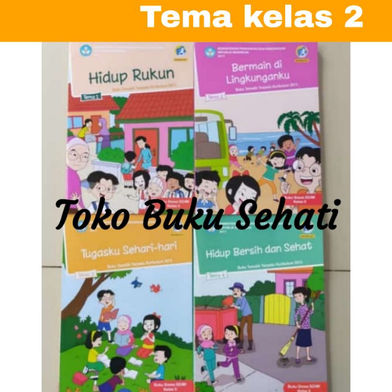 

PAKET KELAS 2~ DAPAT 4 BUKU tematik tema 1,2,3,4