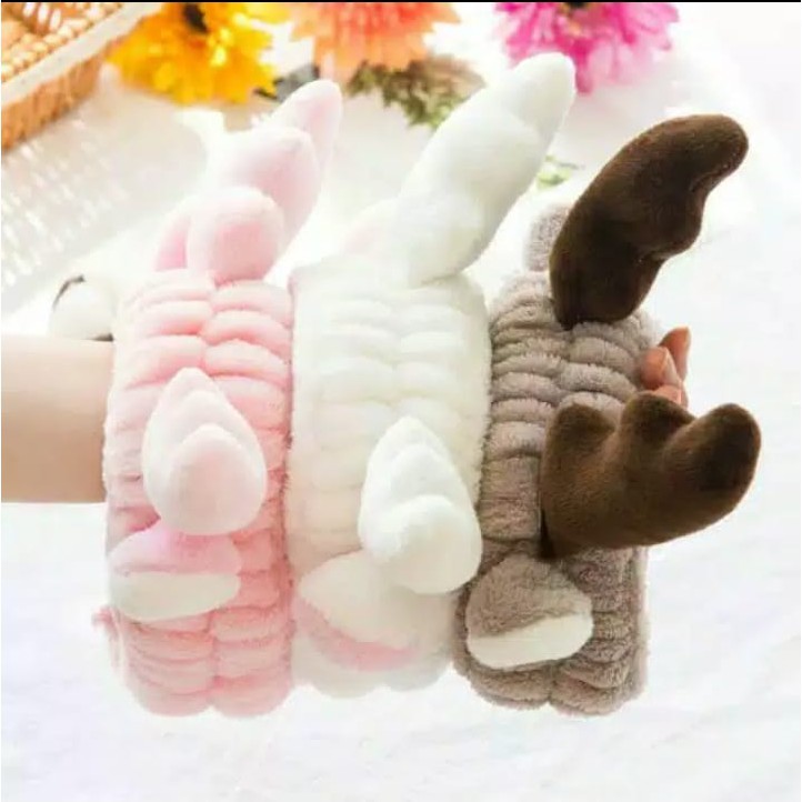 HEADBAND KOREA BUNNY BANDO CUCI MUKA IKAT RAMBUT BANDANA KOREA MURAH