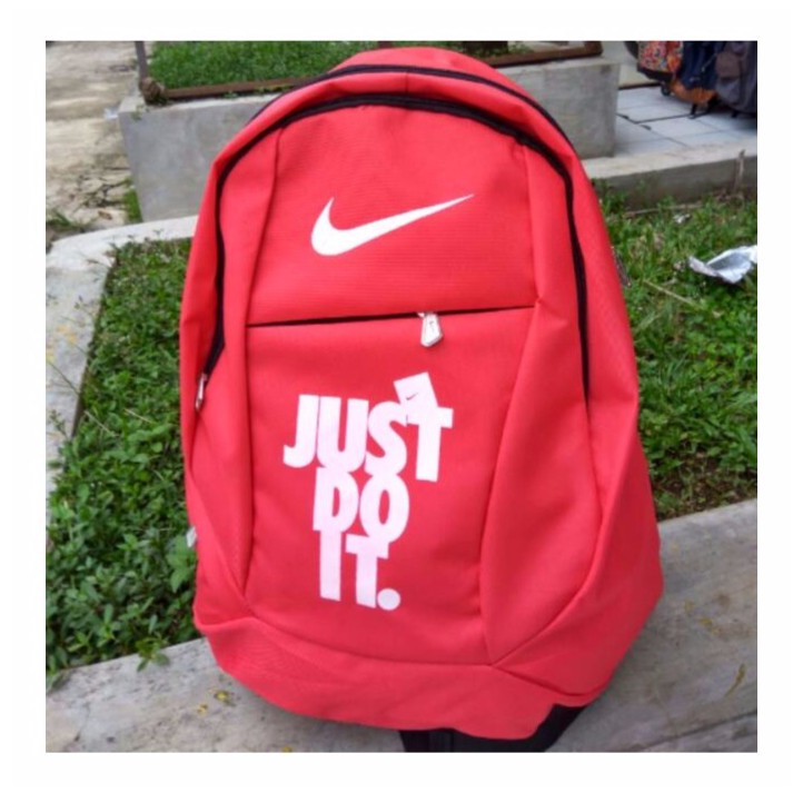 Tas ransel just do it Ransel Pria Ransel Kasual Perjalanan Sekolah Laptop Pria Multifungsi Tahan Air Tas Oxford Ransel Olahraga Luar Ruangan Hitam