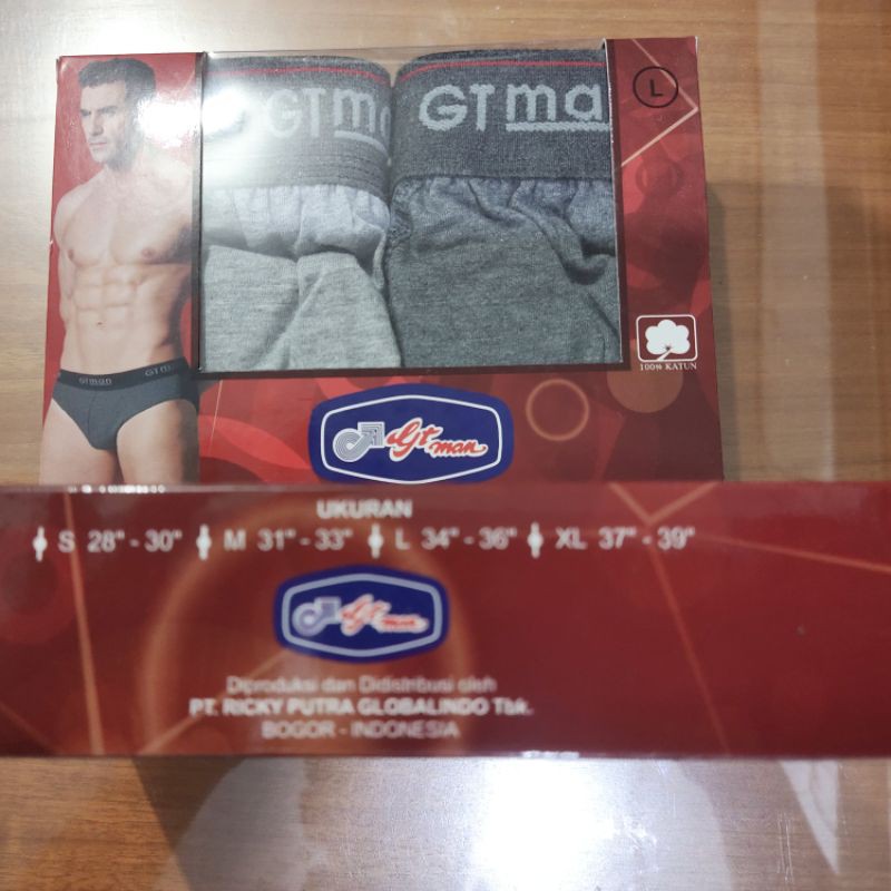 Celana Dalam Pria GT MAN GTM 01 + 1 MASKER BAGUS / CD GT MAN PRIA / CD PRIA 1 PACK ISI 2 PCS, PASTI ORI, PASTI READY