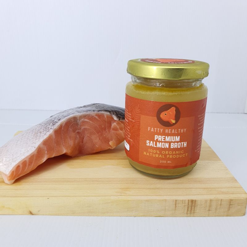 [READY HALAL MUI&amp;PIRT]  Premium Salmon Broth FATTY HEALTHY | Kaldu Salmon MPASI | Kaldu Kepala Salmon | Kaldu MPASI Kaldu Tulang Salmon | Kaldu Ikan Salmon