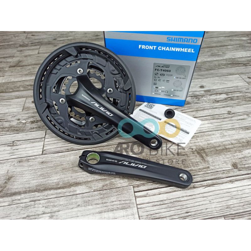 crankset hollowtech 2 shimano Alivio T4060 3sp 48-36-26T crank ht2 MTB