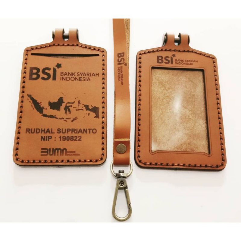 

ID CARD HOLDER KULIT CUSTOM - LANYARD ID CARD KULIT ASLI