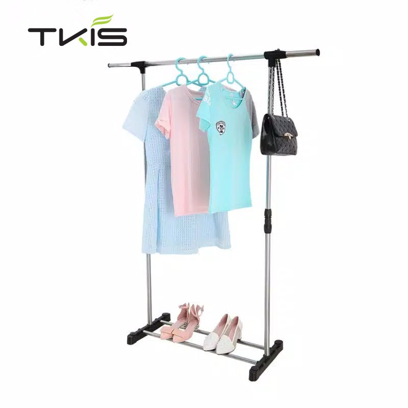 Stand Hanger Single Rak Baju stainless Dekorasi Rumah Tangga Gantungan Baju