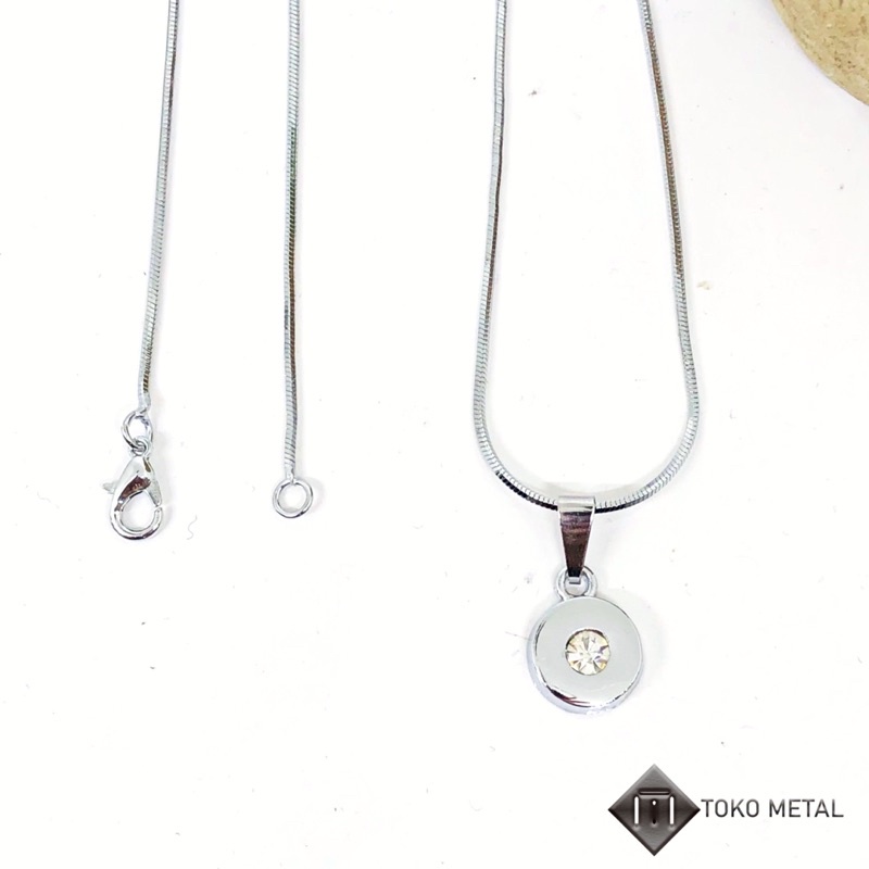 COD✔️KALUNG RHODIUM + LIONTIN MODEL TERBARU Untuk Wanita [TOKO METAL]