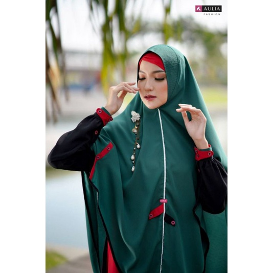 Set Gamis Palestine Black Dark Green