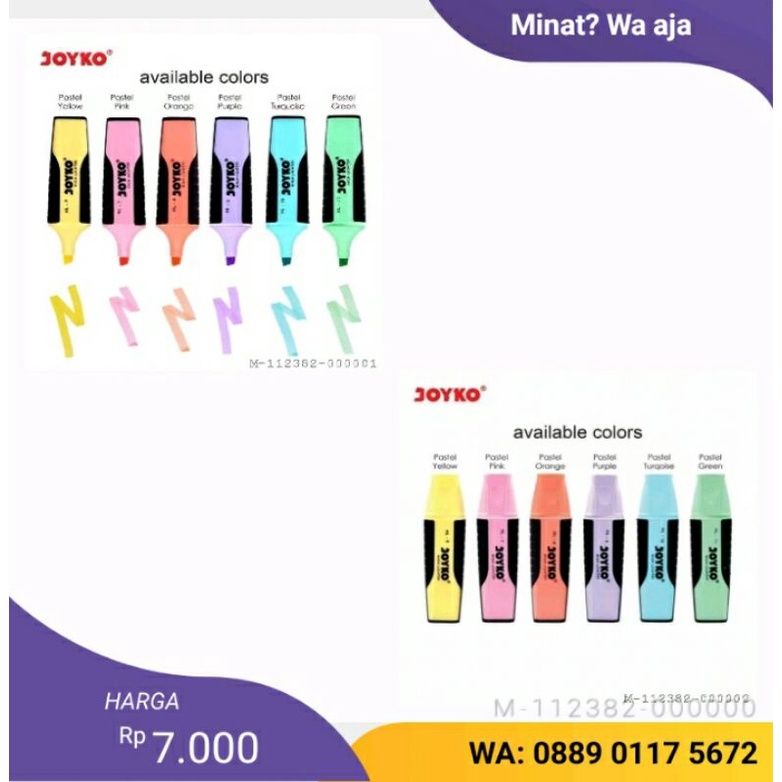 

stabilo Joyko Warna banyak