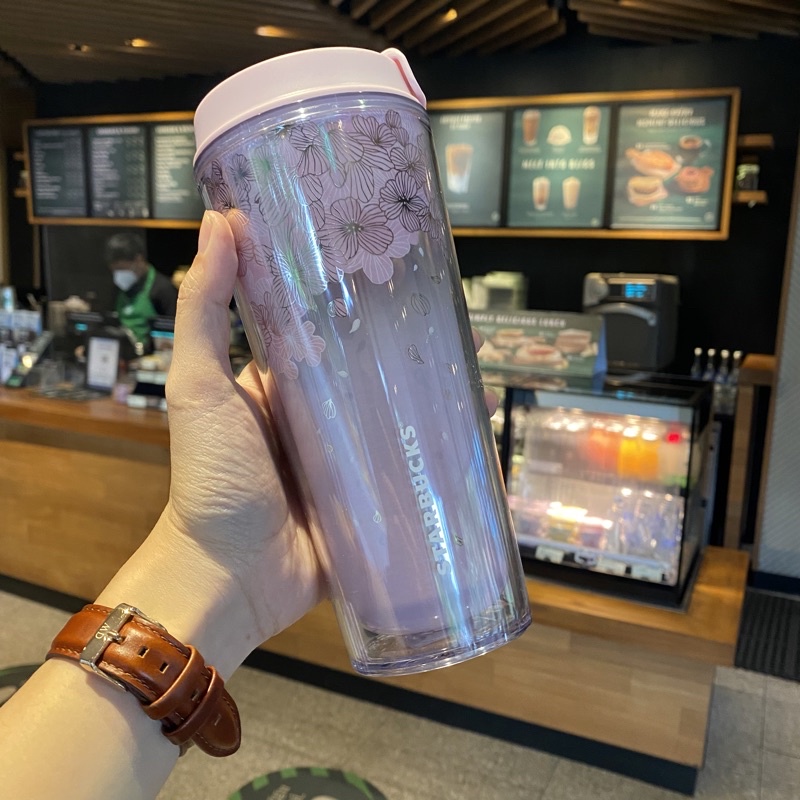 Tumbler starbucks spring 2022 blossom cherry plastic 16oz