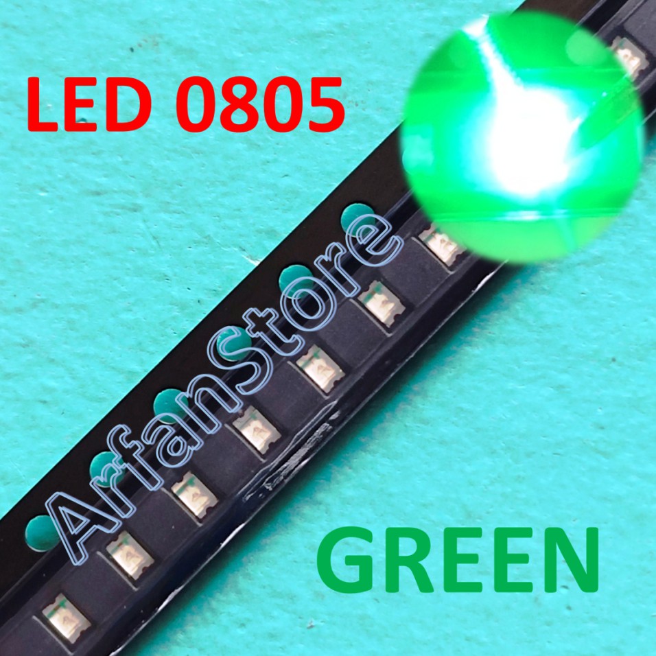 SMD LED 0805 Green SMT Chip Super Bright Hijau PER 30PCS