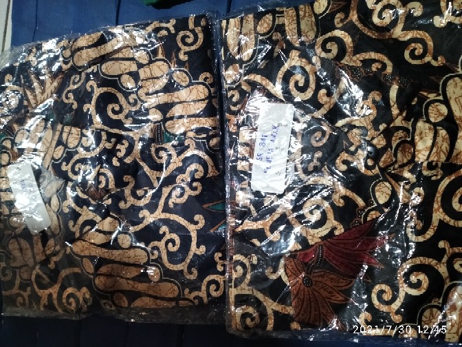 Jlshop Kemeja Batik Kenanga Bhn Sutra Prada Foil Anak Laki Laki Model Klep Intip 2-4 Thn