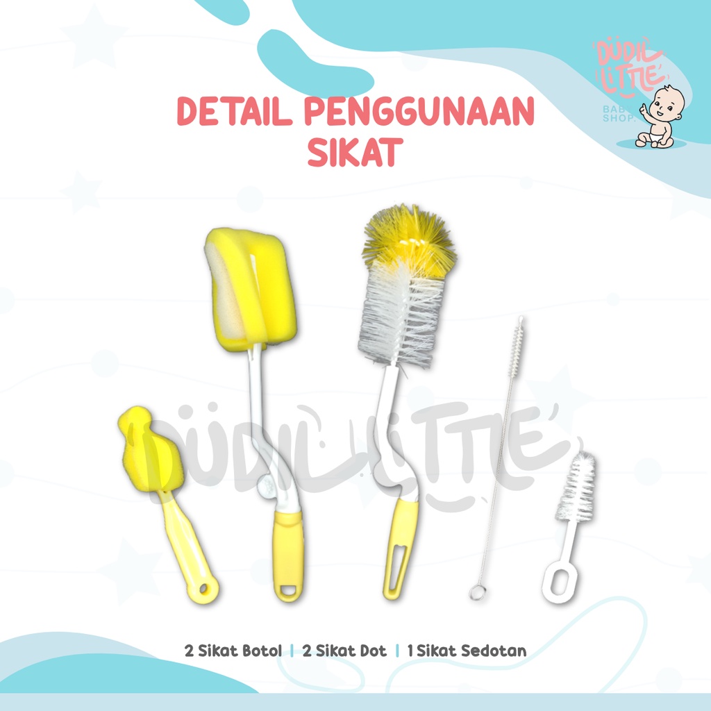 Sikat Sponge Pembersih Dot Botol Bayi 1 Set Pembersih Botol Susu Bayi