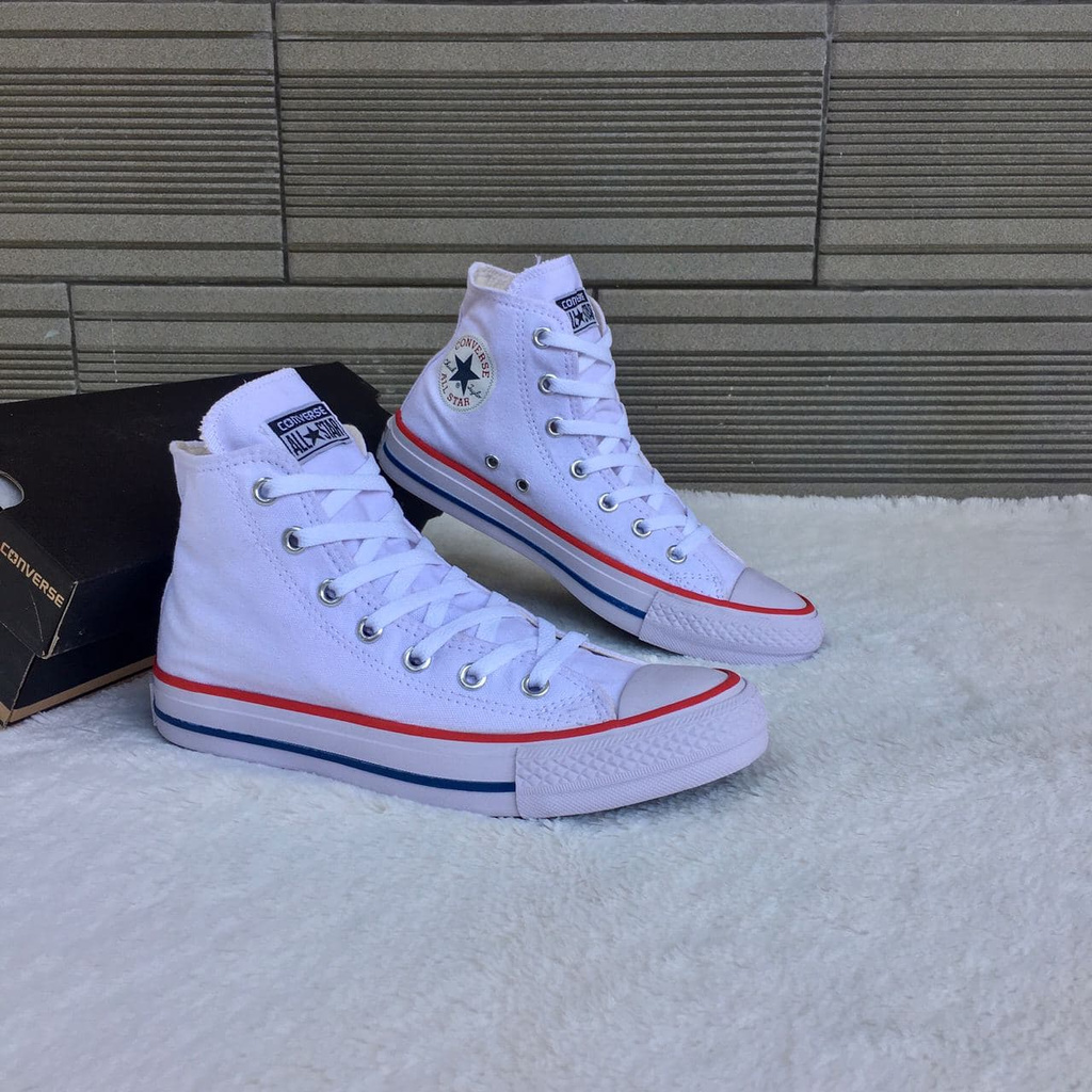 Sepatu CONVERSE ALL STAR CLASSIC HIGH PUTIH POLOS Pria Wanita